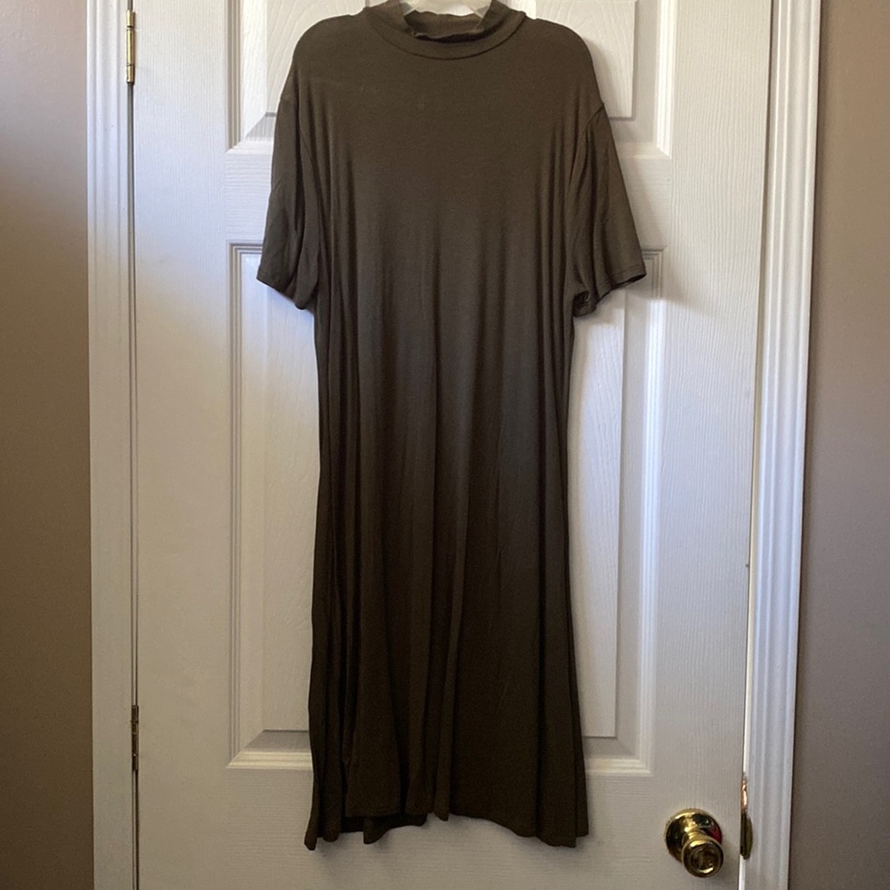 Olive Green Zenana Midi Dress